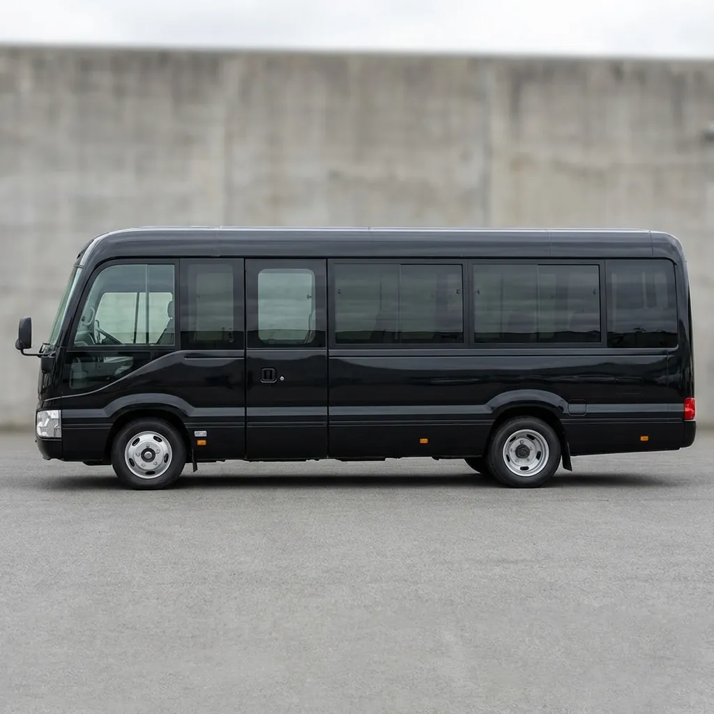 Toyota Coaster mini bus taxi in Saudi Arabia